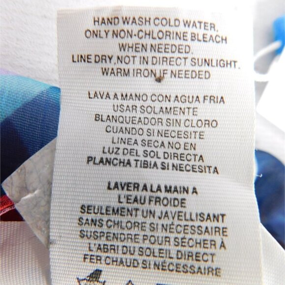 Bleu Rod Beattie NWT Women's Blue/Red Chiffon Feather Swim Coverup, Size Large - Picture 7 of 9